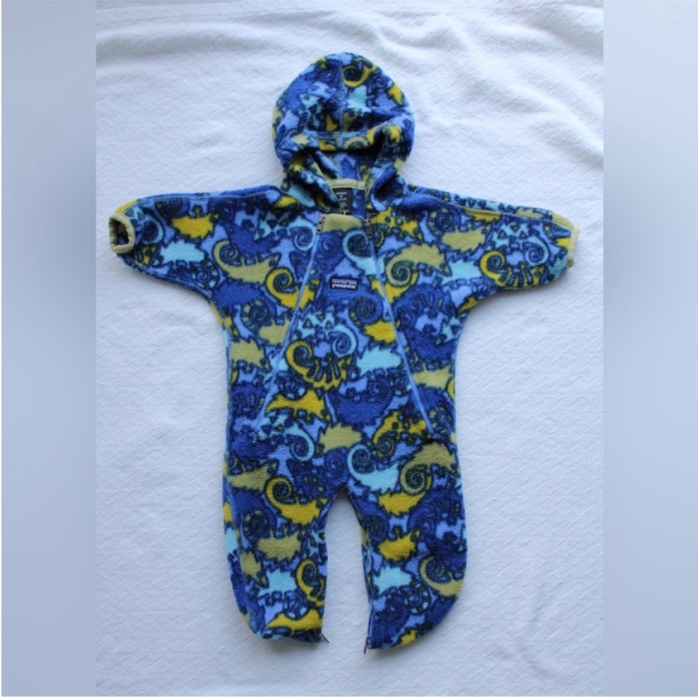 Patagonia Blue and Yellow Kids One Piece